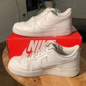 White Nike Air Force 1 Low Triple White Size 10